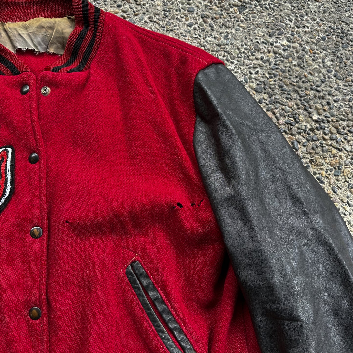 50’s/60’s varsity jacket with custom chainstitch Devil