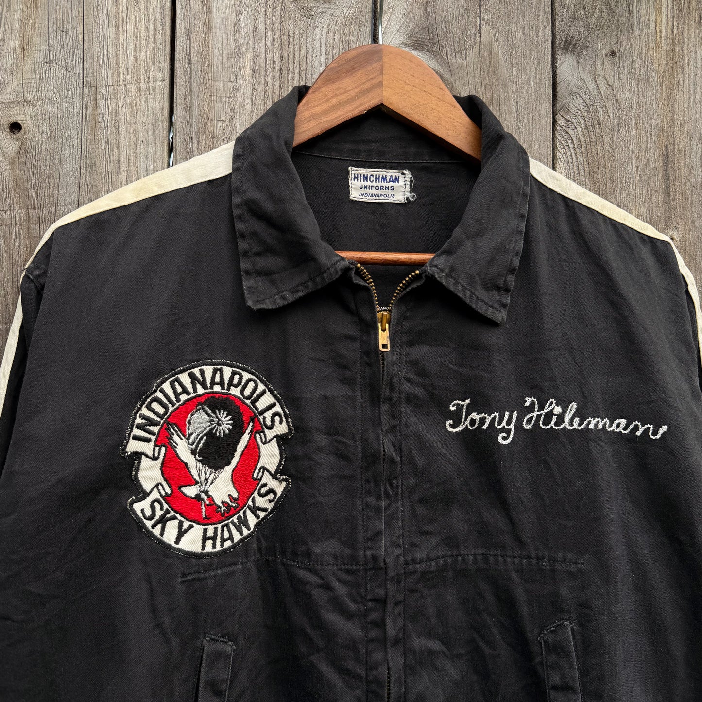 1950’s parachute club black cotton jacket