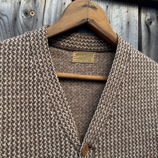 1940’s houndstooth wool cardigan