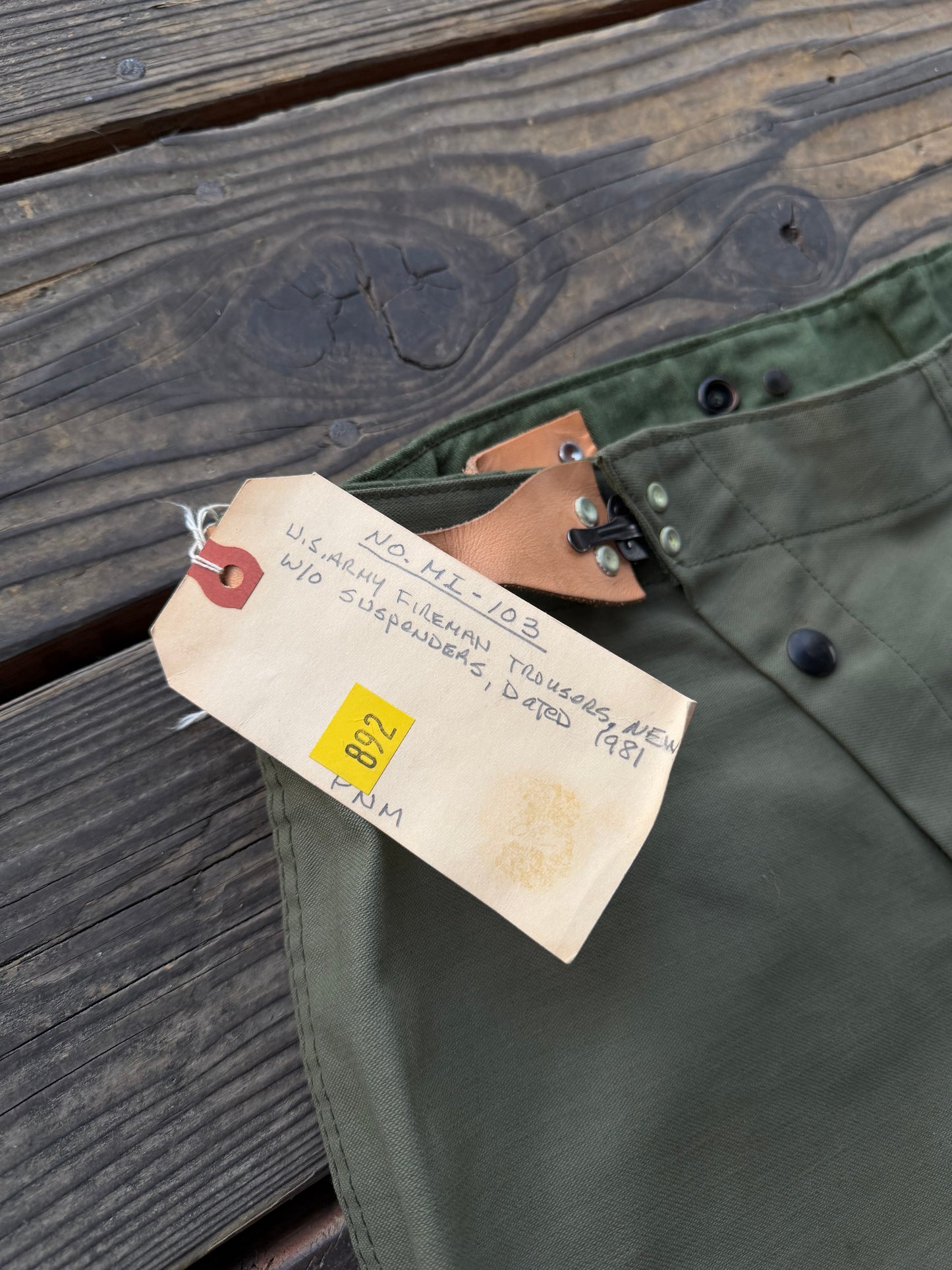 Deadstock 80’s military fireman’s pants