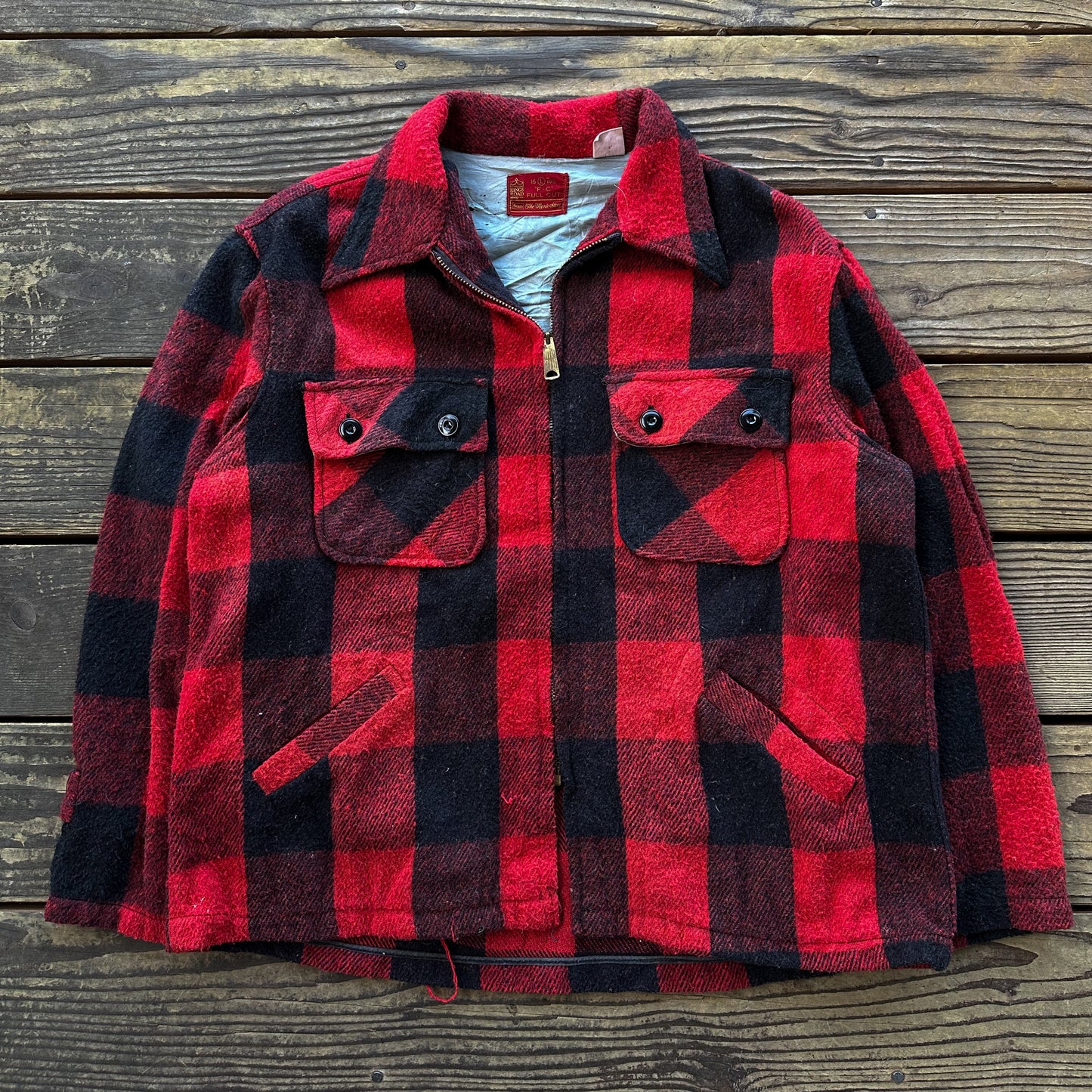 1970s king road buffalo plaid jacket