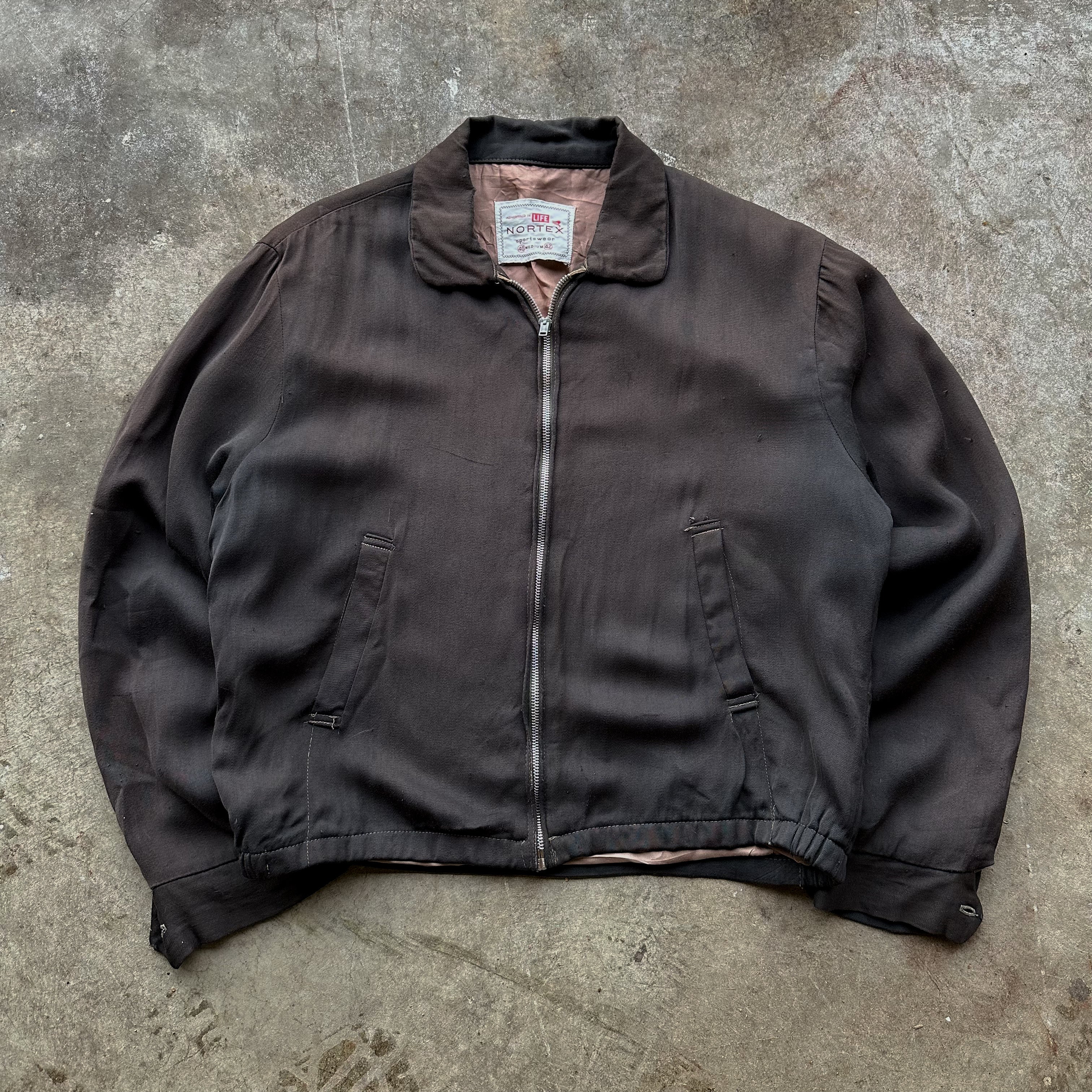 1960’s faded black gabardine jacket – Arachnid Vintage