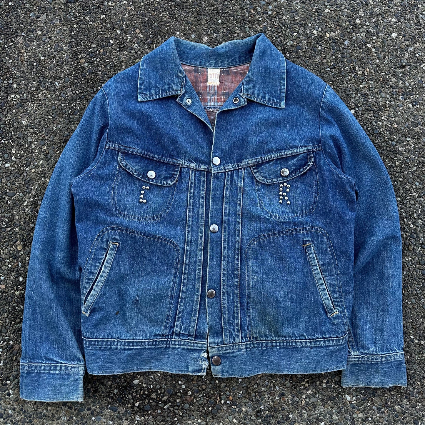 1960s flannel lined denim jacket