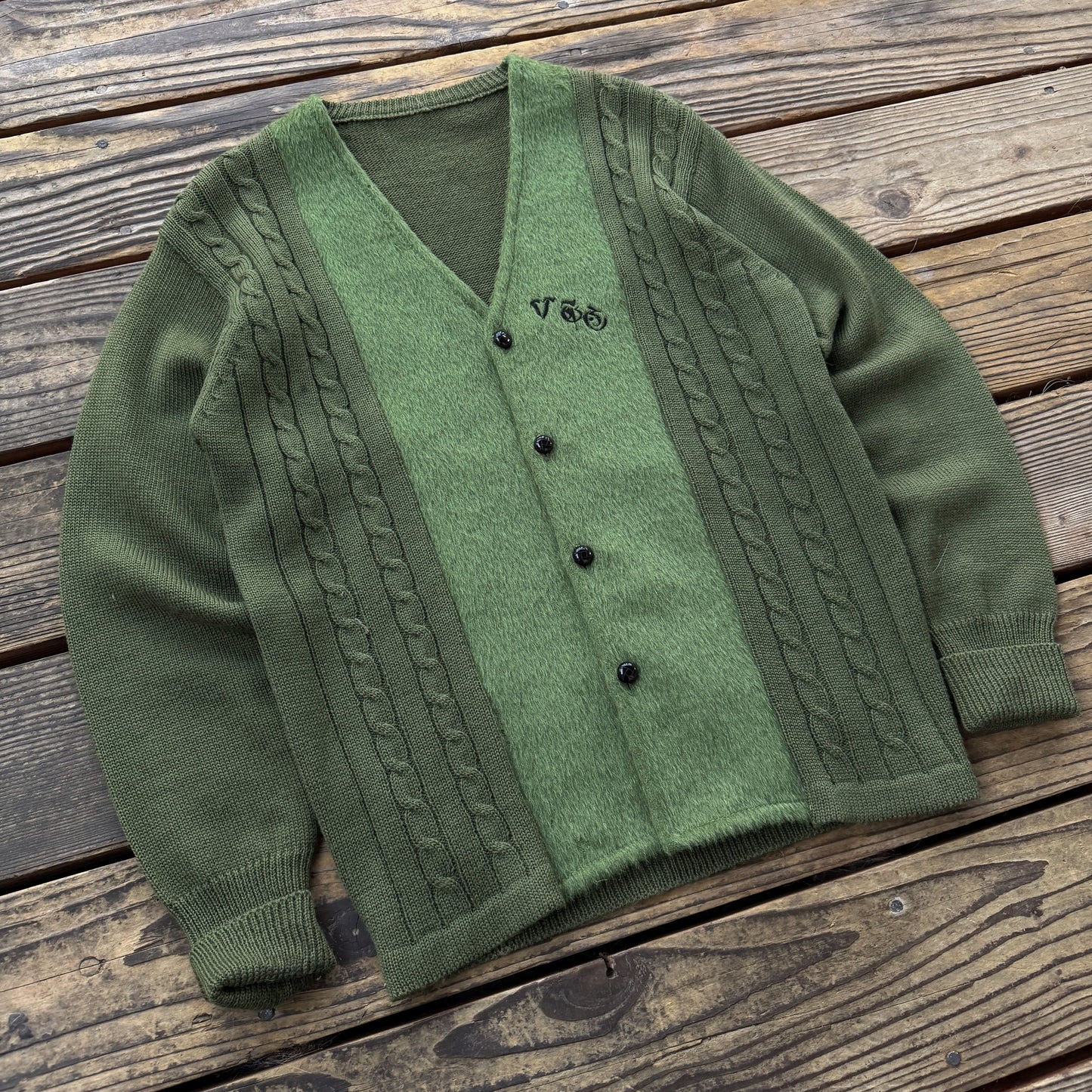 1960’s green cardigan