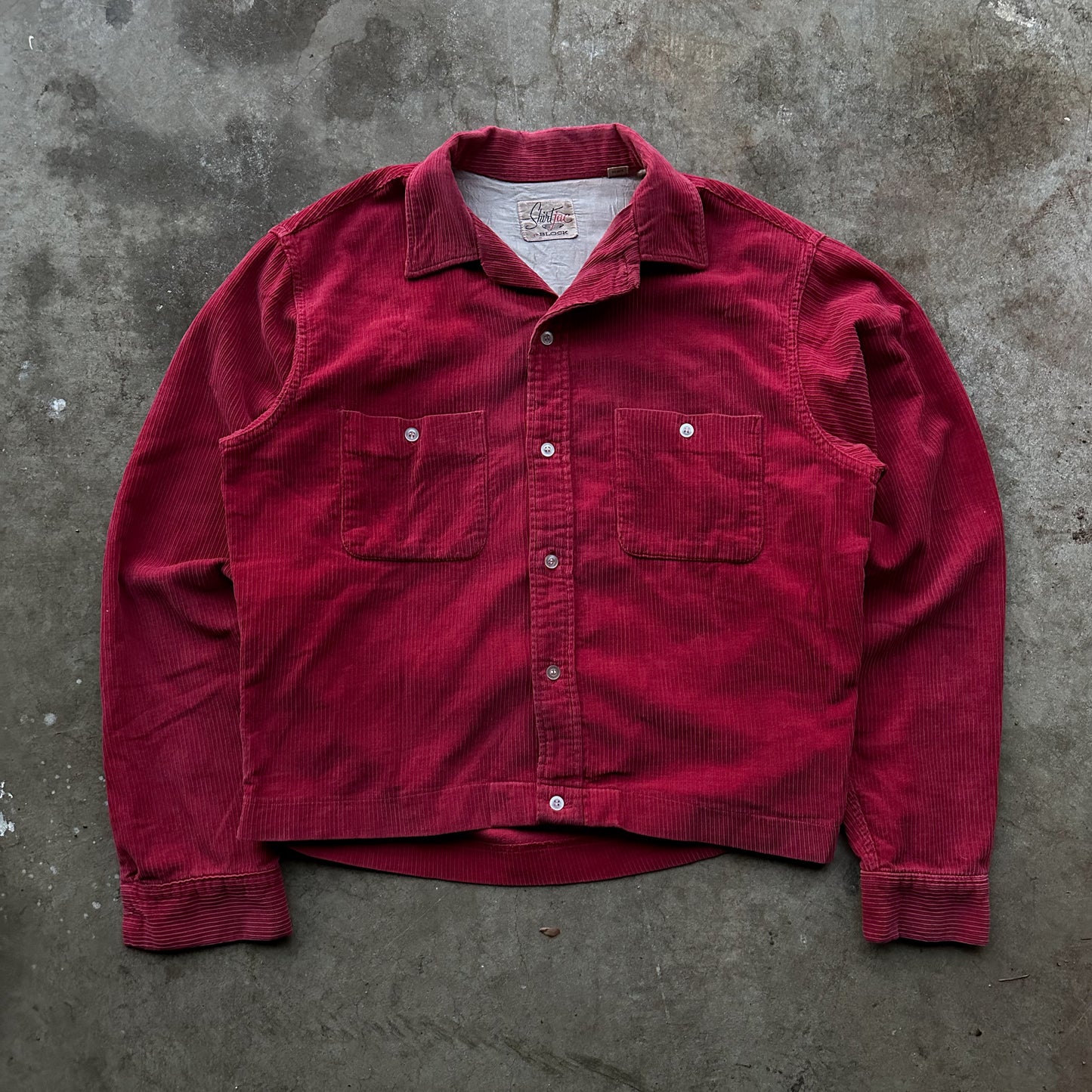 1960’s red corduroy shirtjac