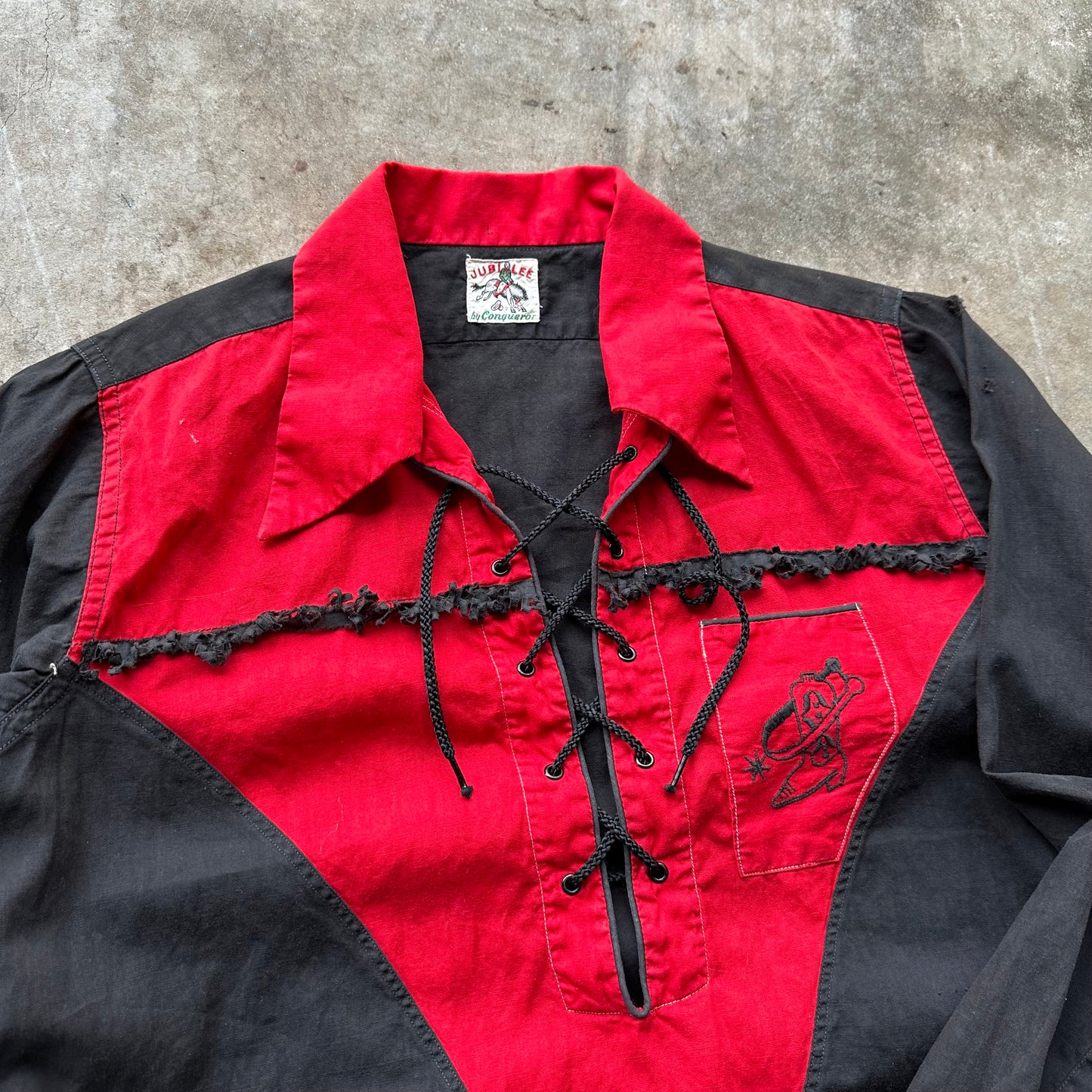 1950’s black and red cotton western shirt