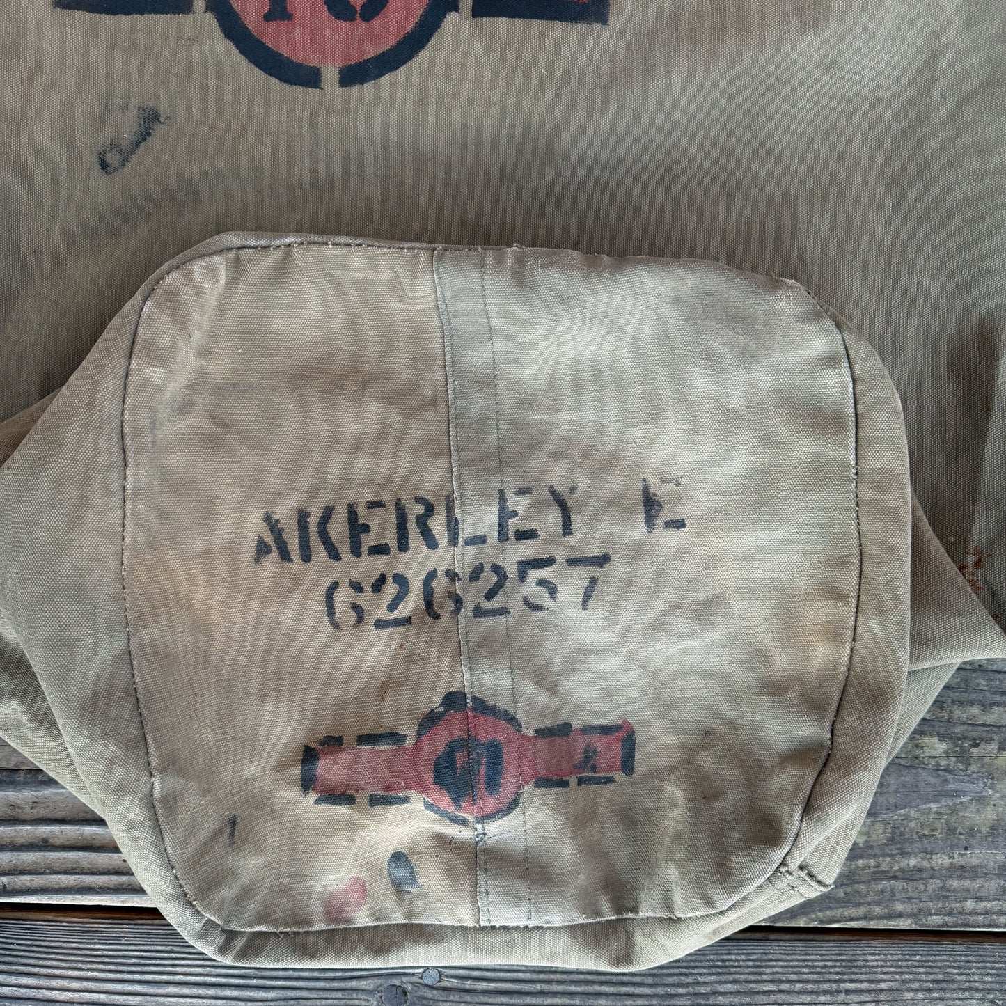 Ww2 stenciled canvas bag