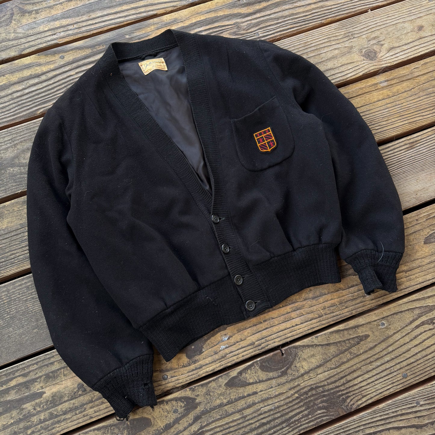 1950’s black wool cardigan