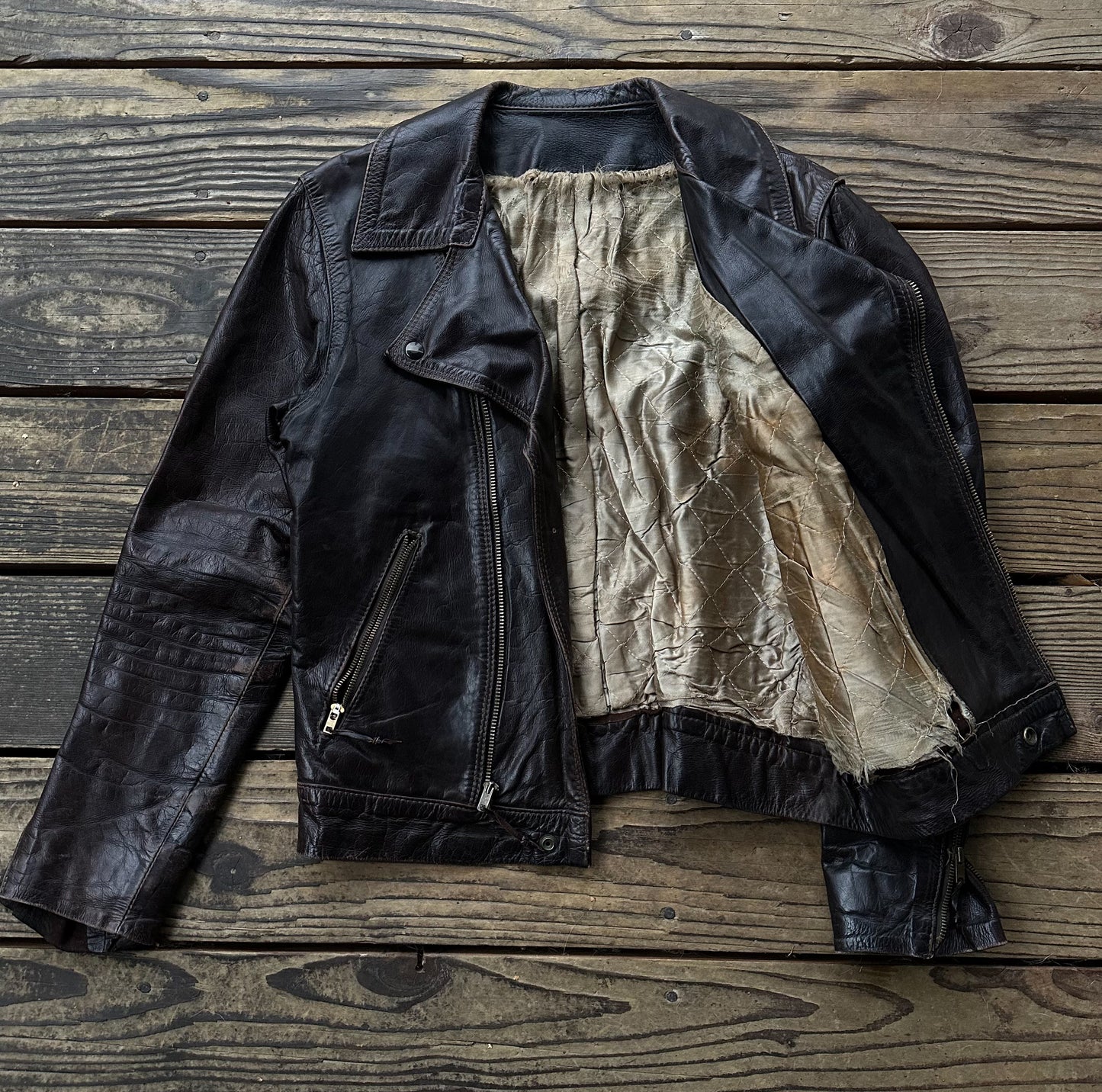 1960’s dark brown leather jacket