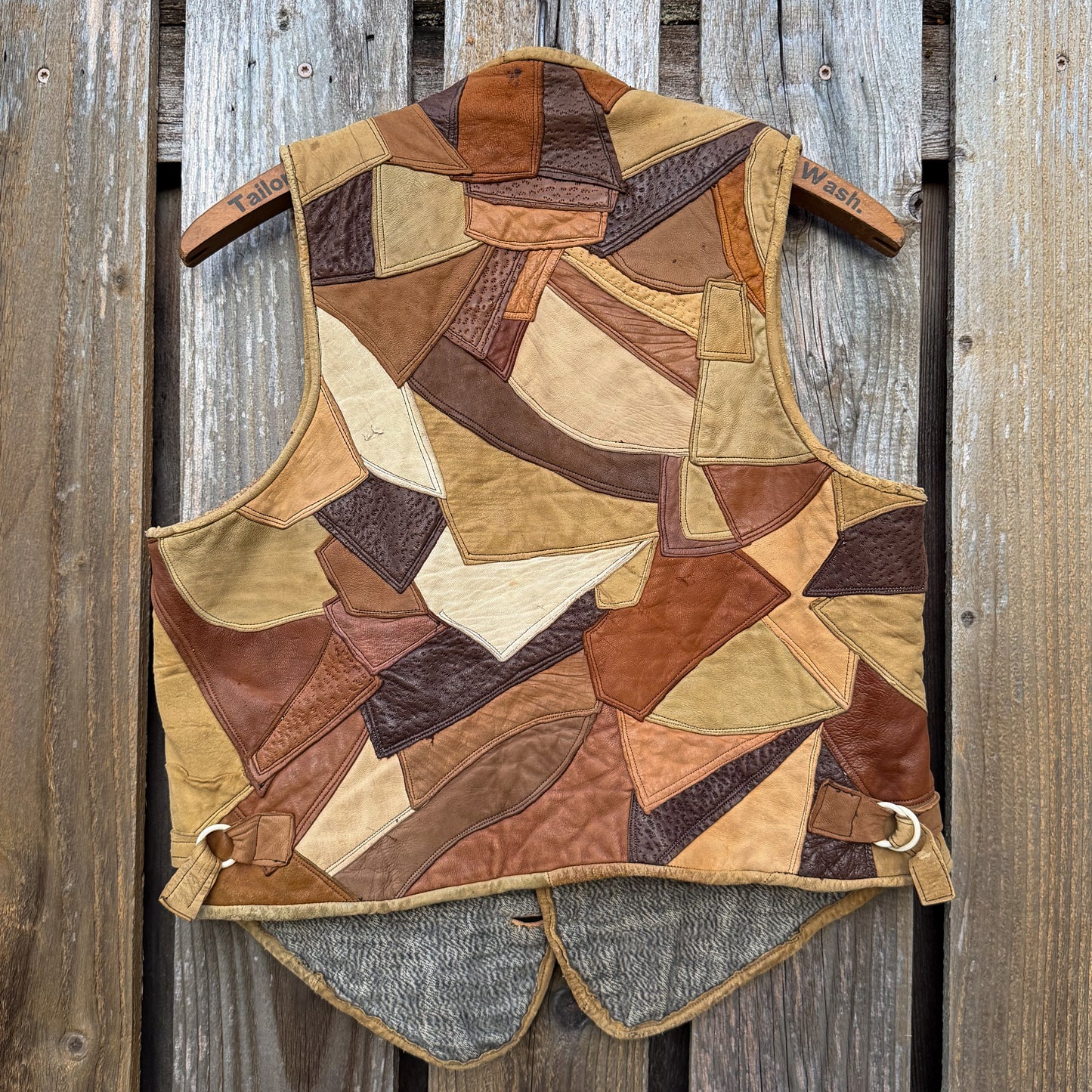 1930’s leather patchwork vest