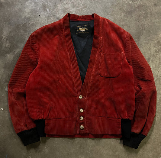 1960’s red corduroy cardigan jacket