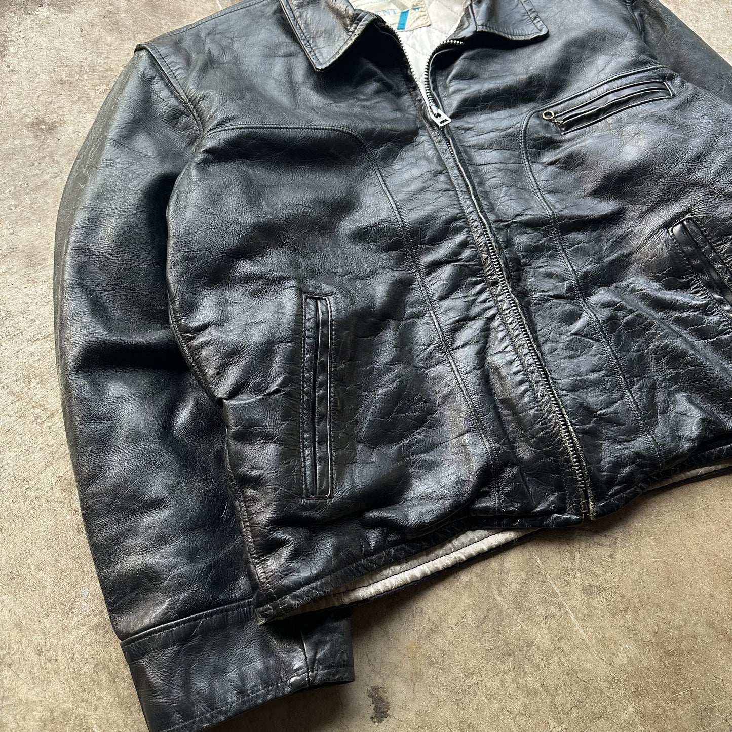 1950’s Brent half belt leather jacket