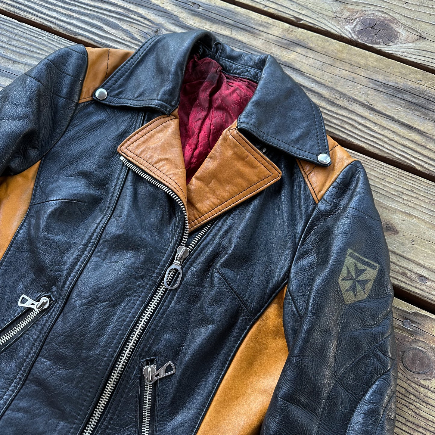 1970’s Harro 2 tone leather jacket