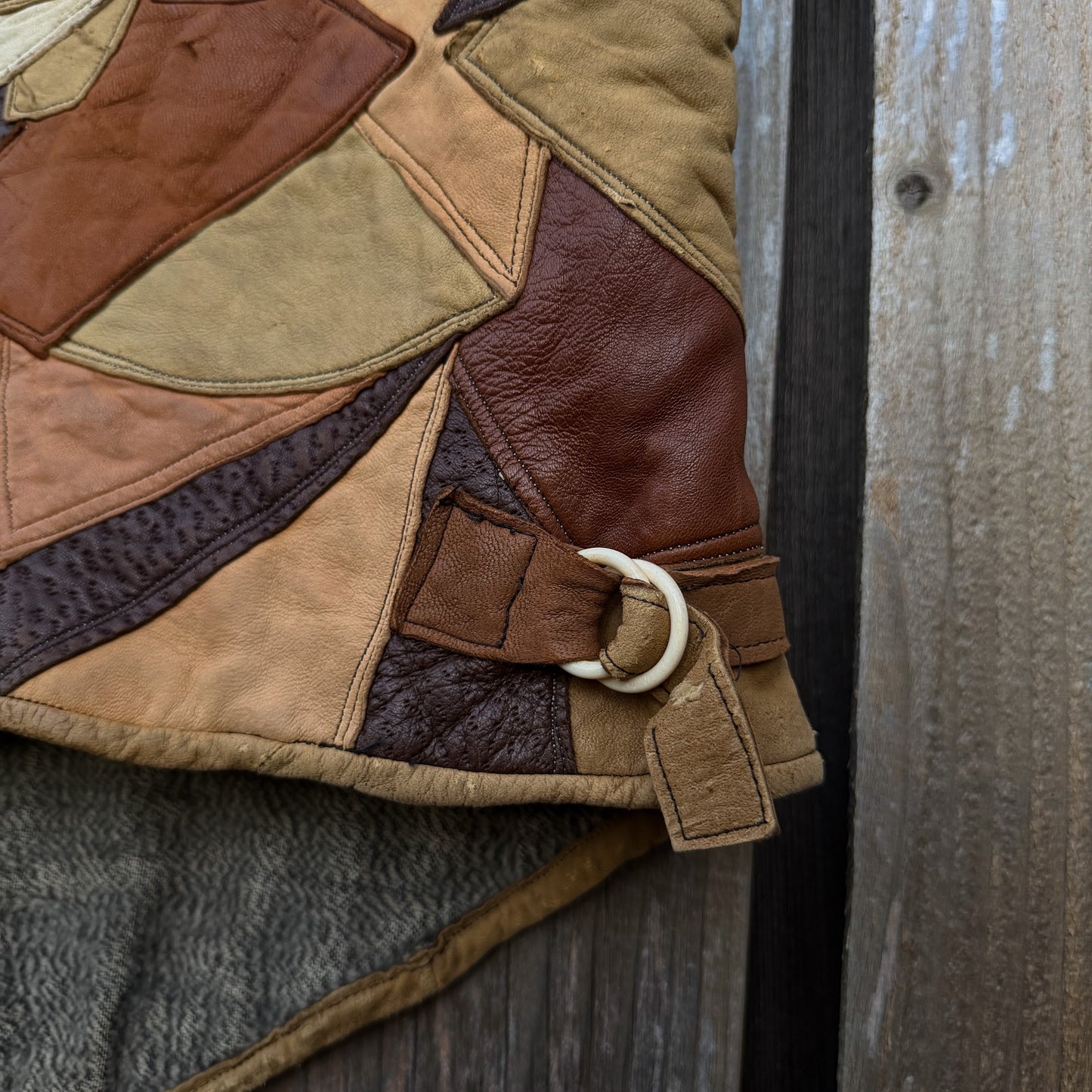 1930’s leather patchwork vest