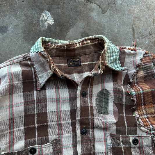 Faded and thrashed 1930’s Garfax flannel shirt