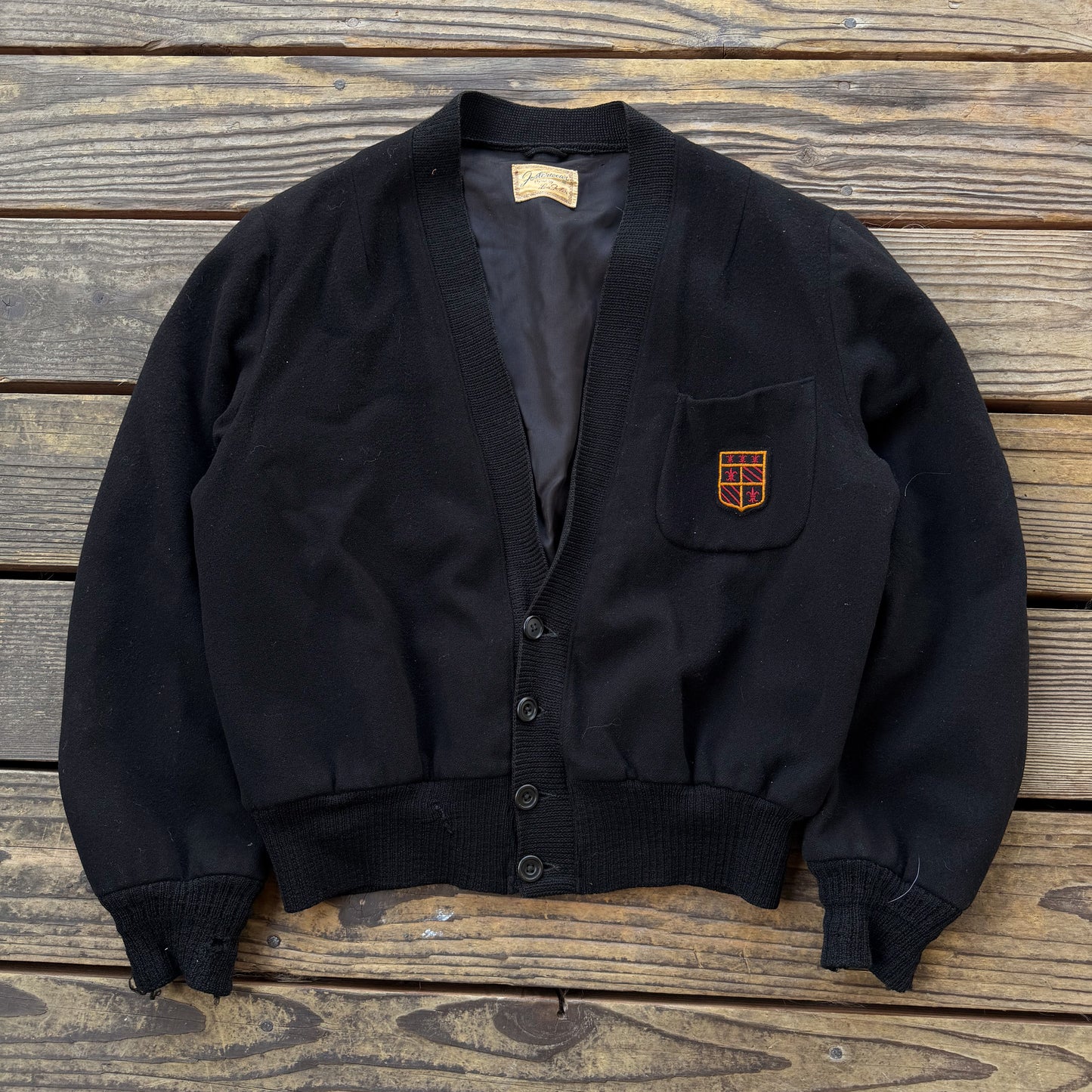 1950’s black wool cardigan