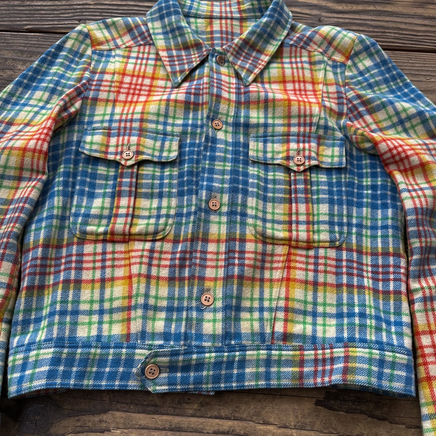 1940’s colorful plaid Ike jacket