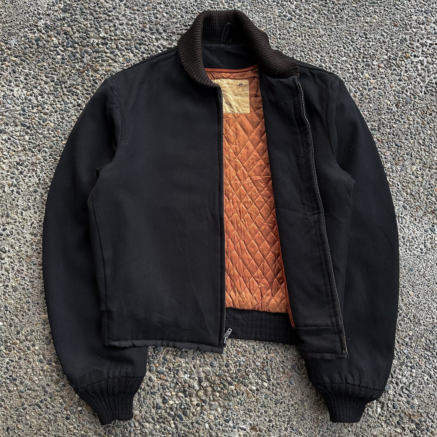 1950’s black whipcord/gabardine boxy work jacket