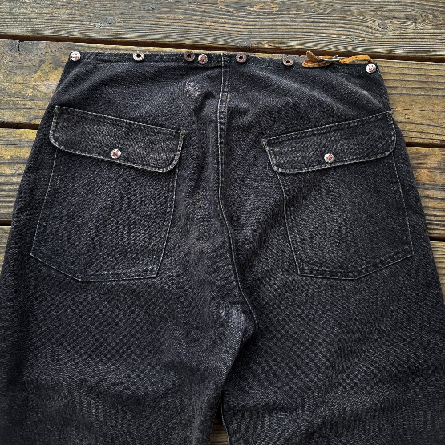 1950’s faded black fireman’s pants