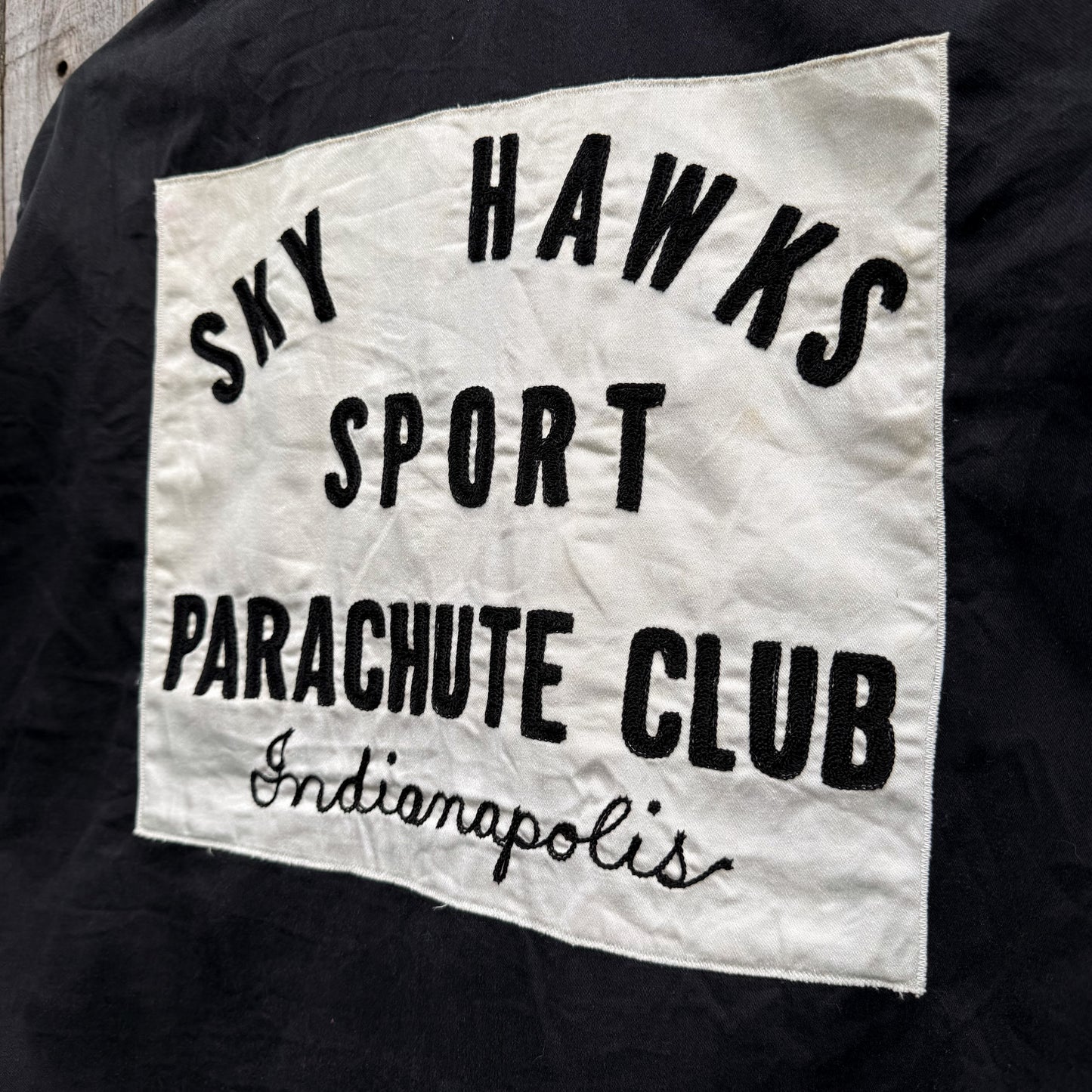 1950’s parachute club black cotton jacket