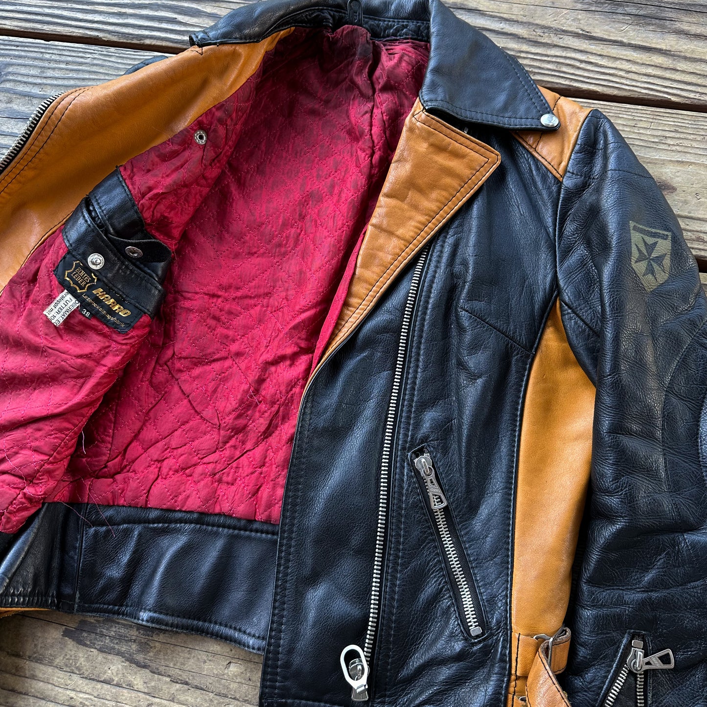 1970’s Harro 2 tone leather jacket