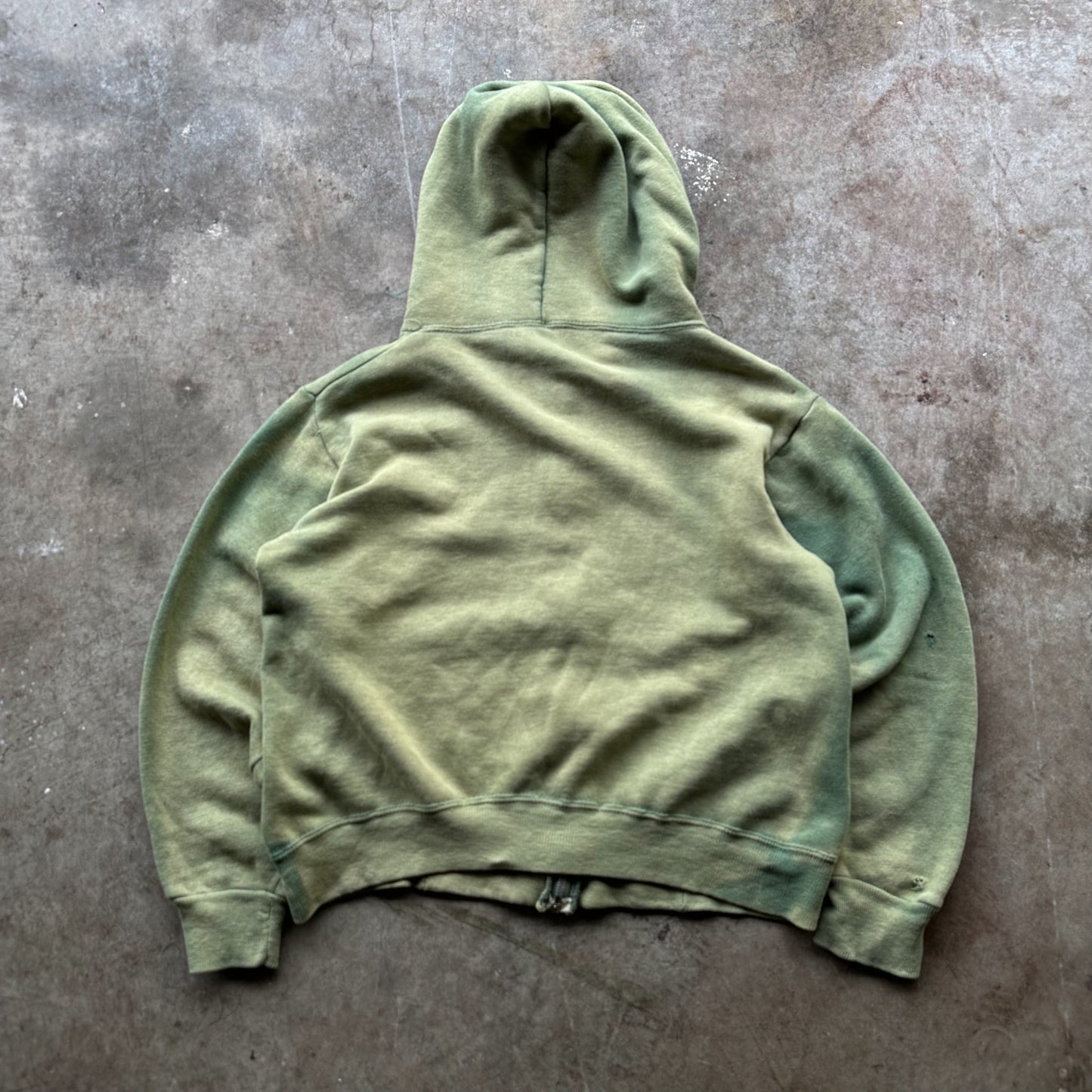 1960’s faded green zip up sweatshirt