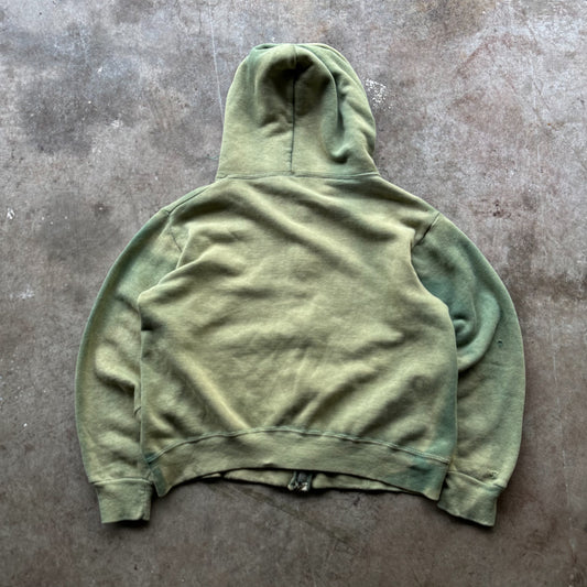 1960’s faded green zip up sweatshirt