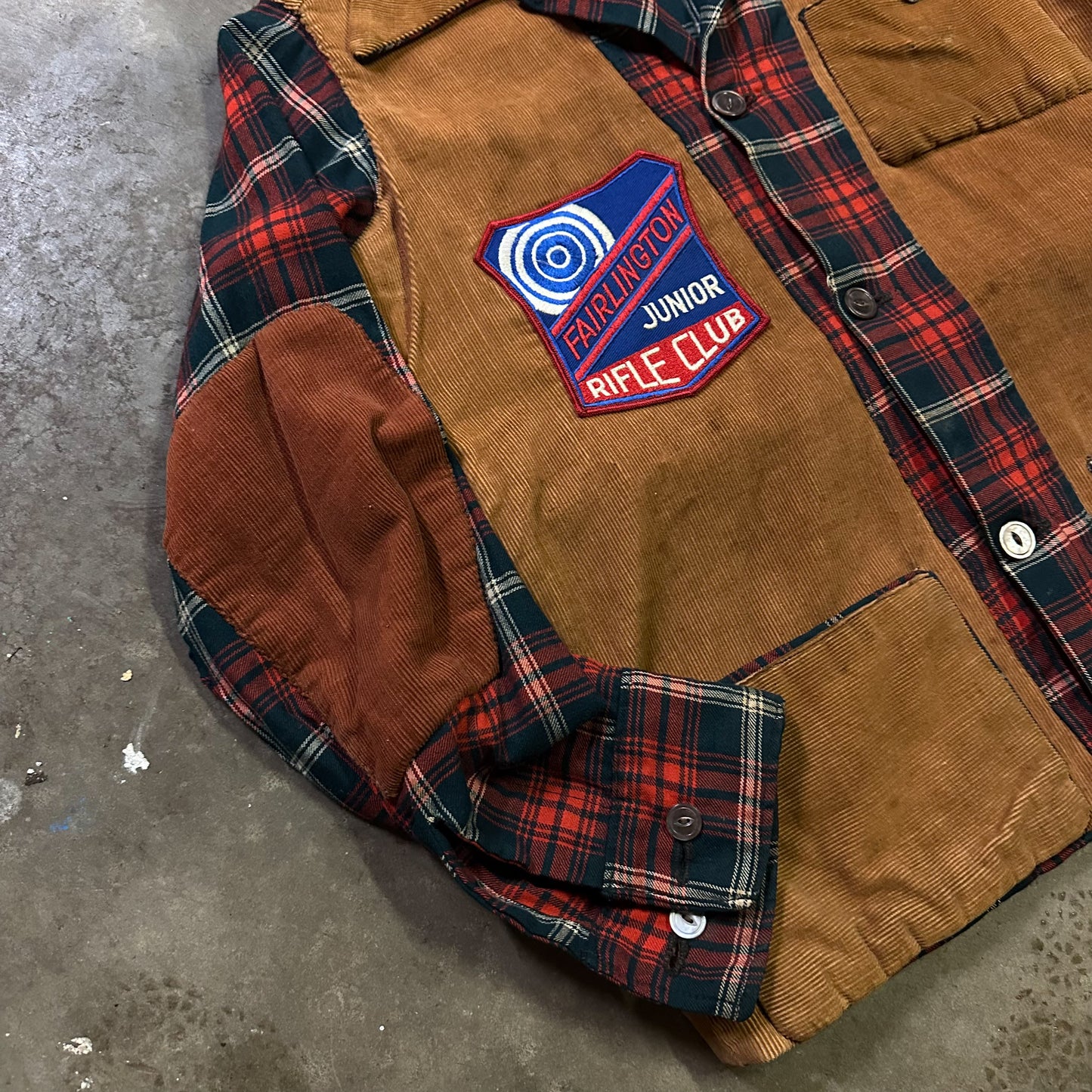 Late 40’s reversible cord paneled flannel