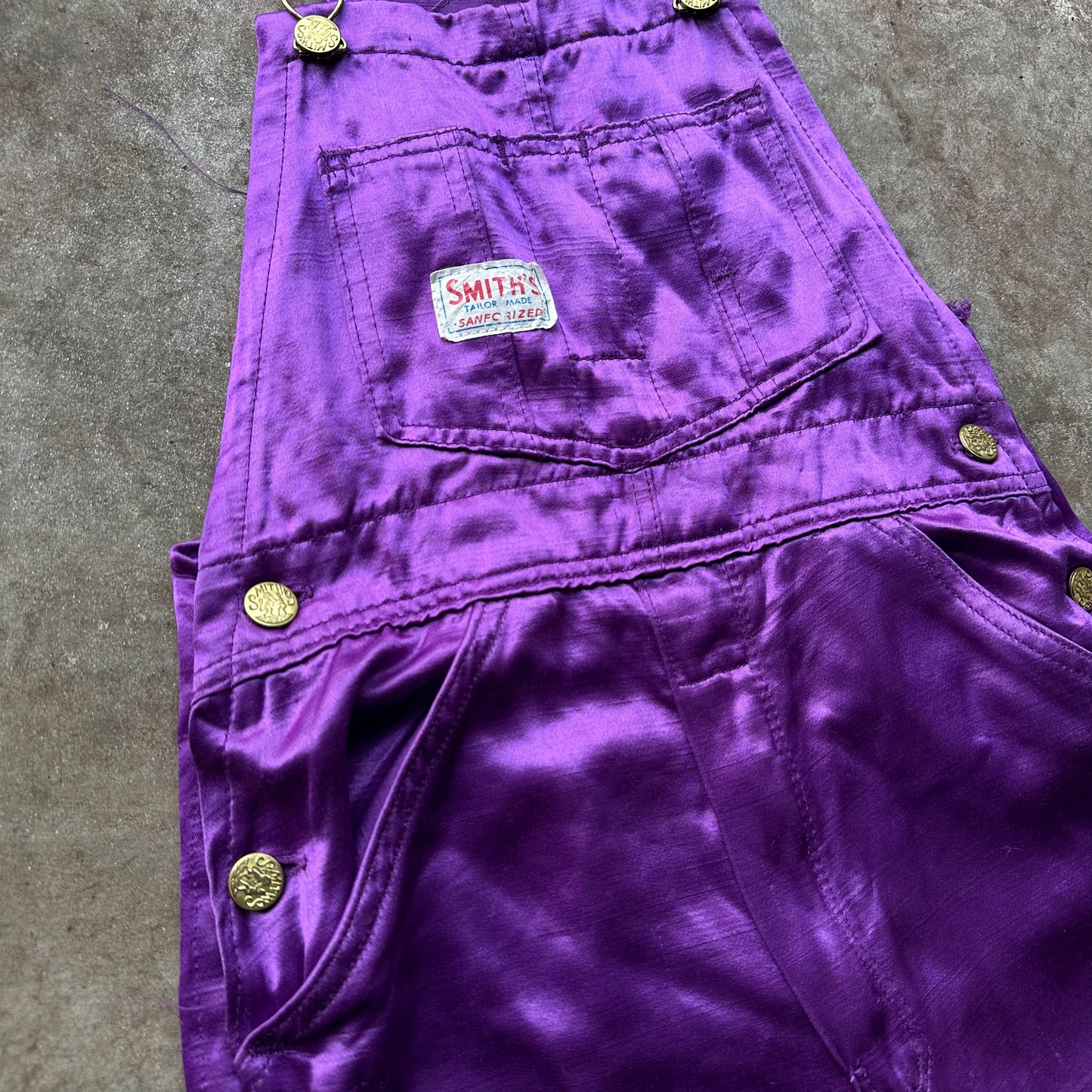 1960’s purple polycotton overalls