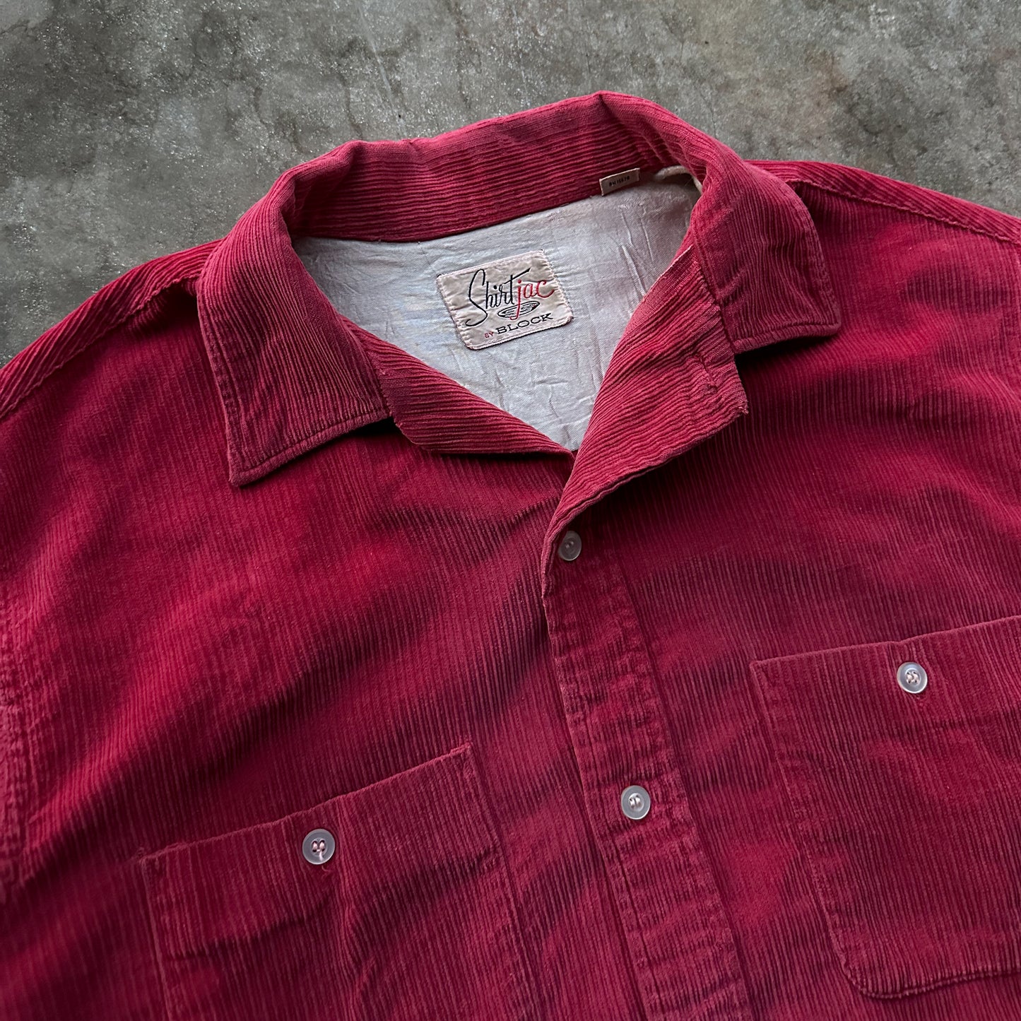 1960’s red corduroy shirtjac