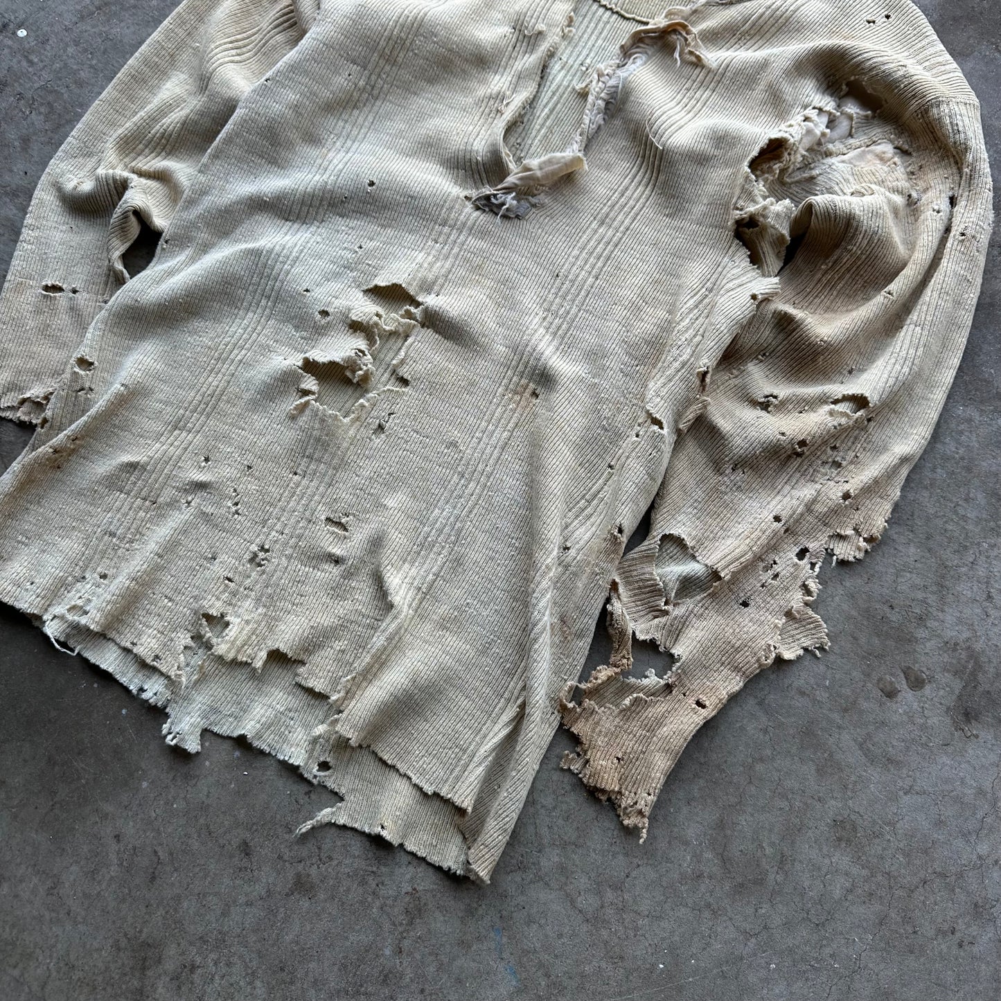 Thrashed 20’s/30’s cotton undershirt