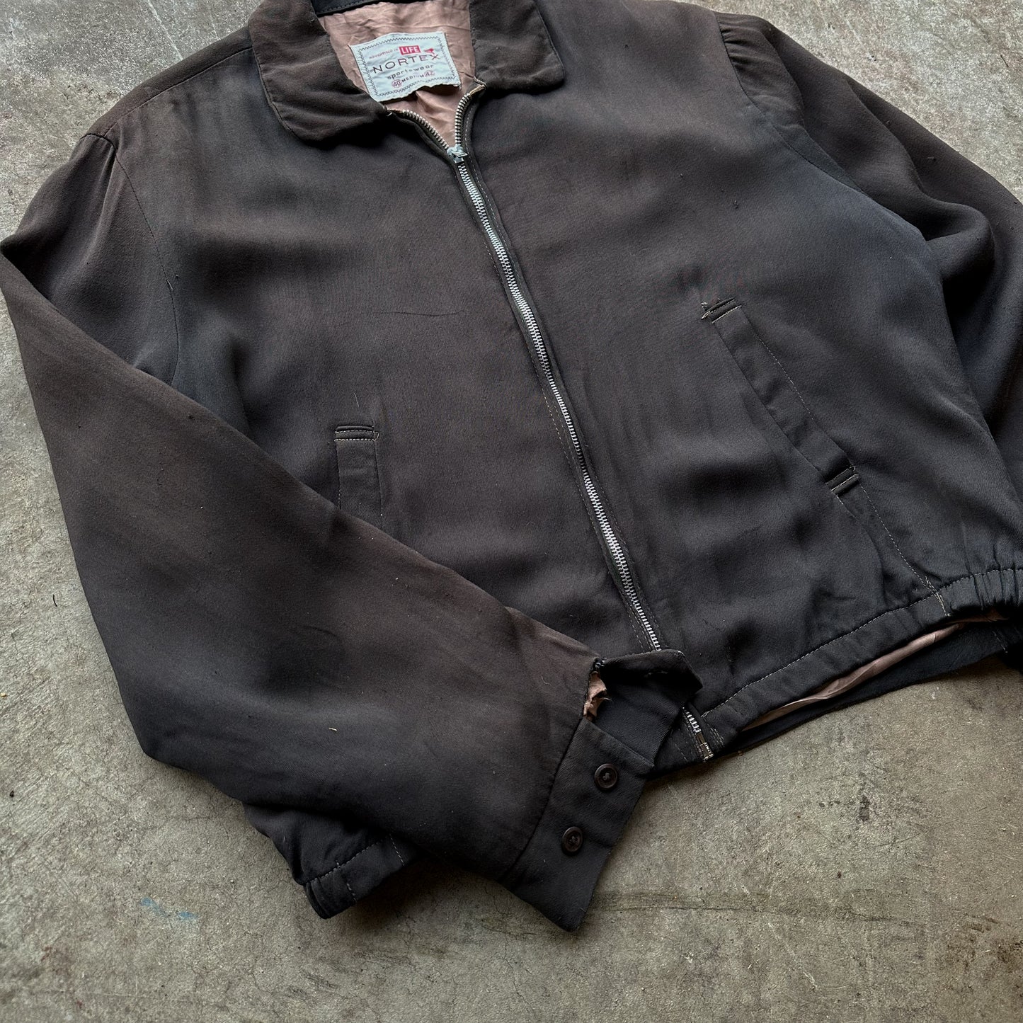 1960’s faded black gabardine jacket