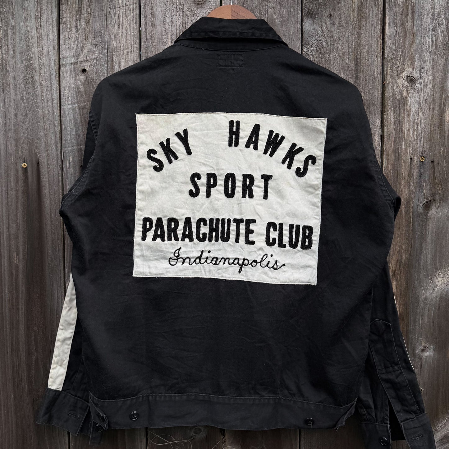 1950’s parachute club black cotton jacket