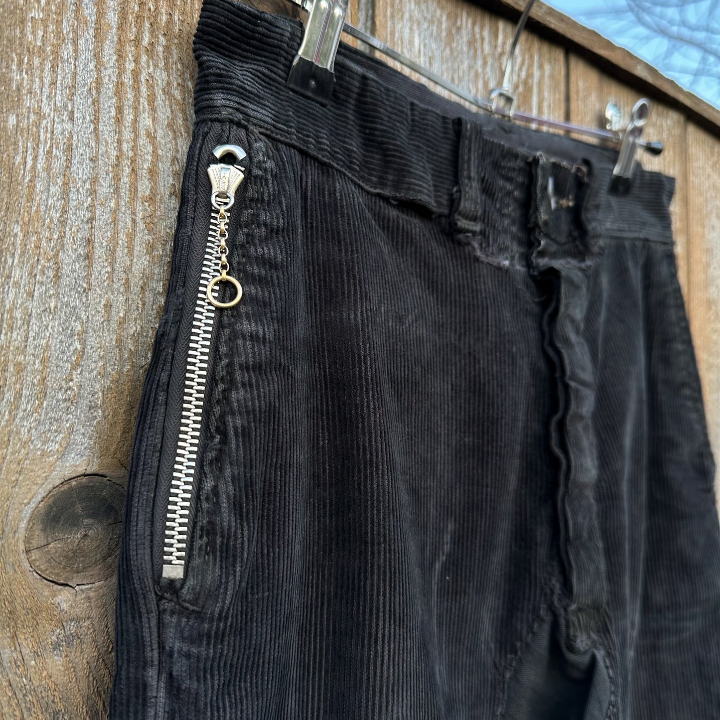 1930’s black over-dyed corduroy pants