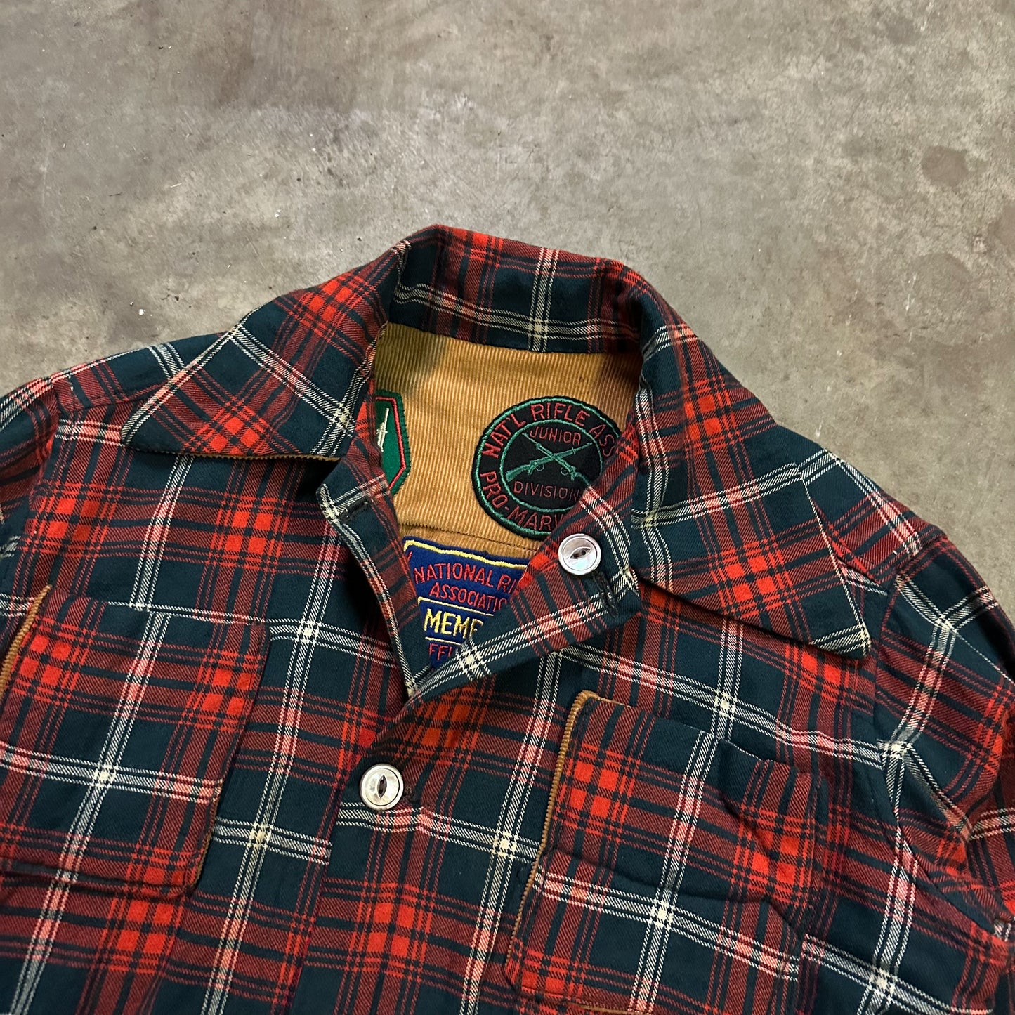 Late 40’s reversible cord paneled flannel