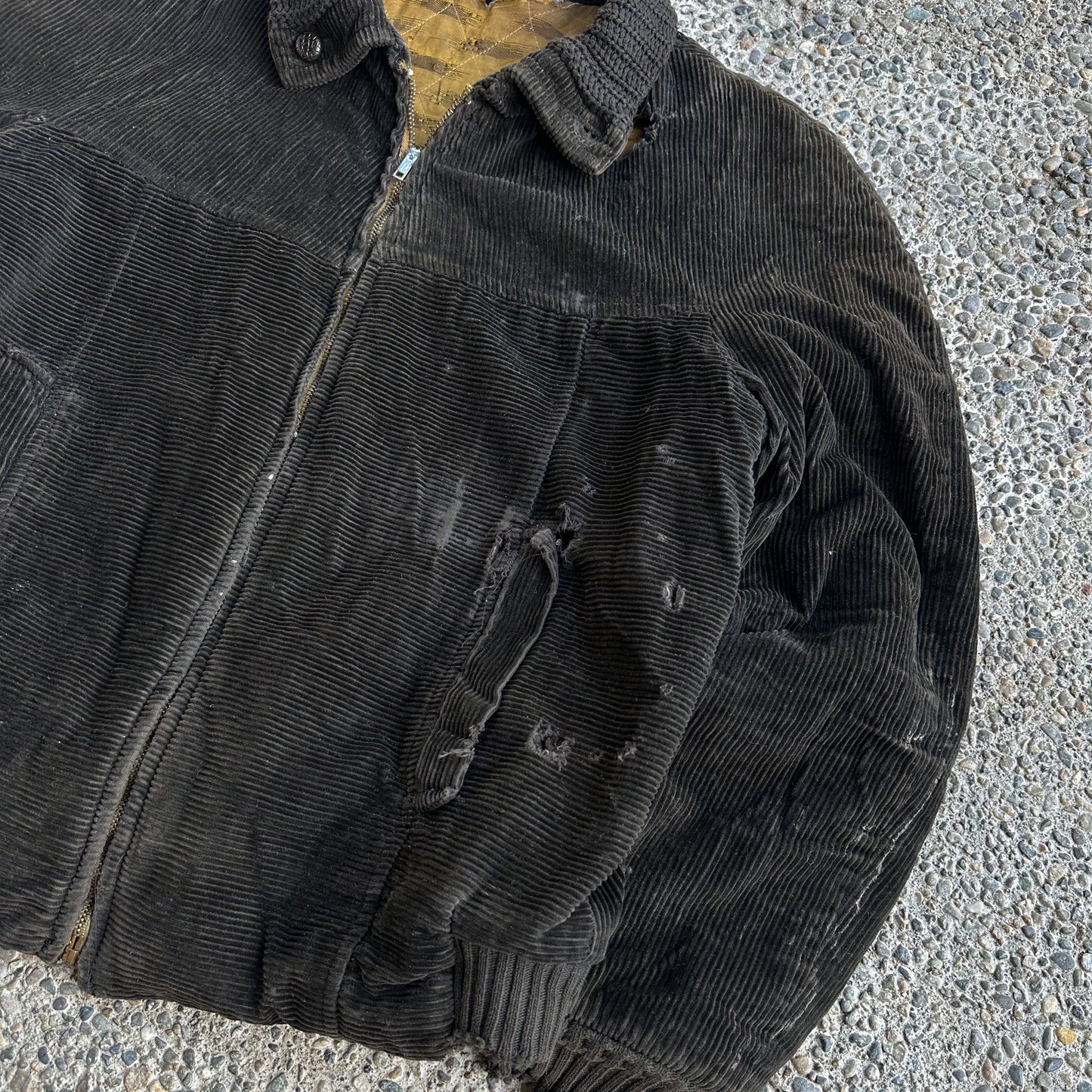 1950’s distressed black corduroy jacket