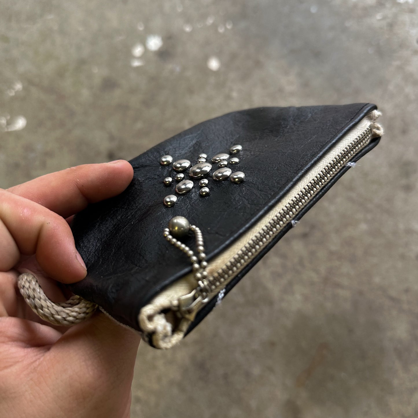 Vintage style handmade leather wallet