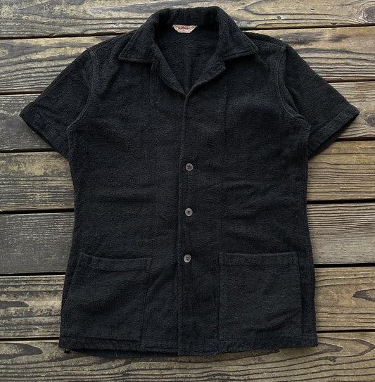 1950’s black terry cloth shirt
