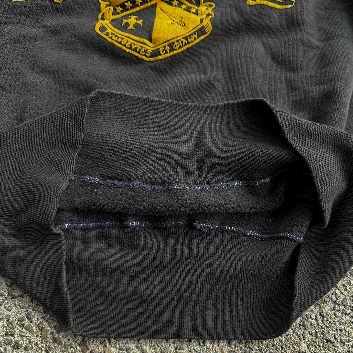 1950’s black flock print frat sweatshirt