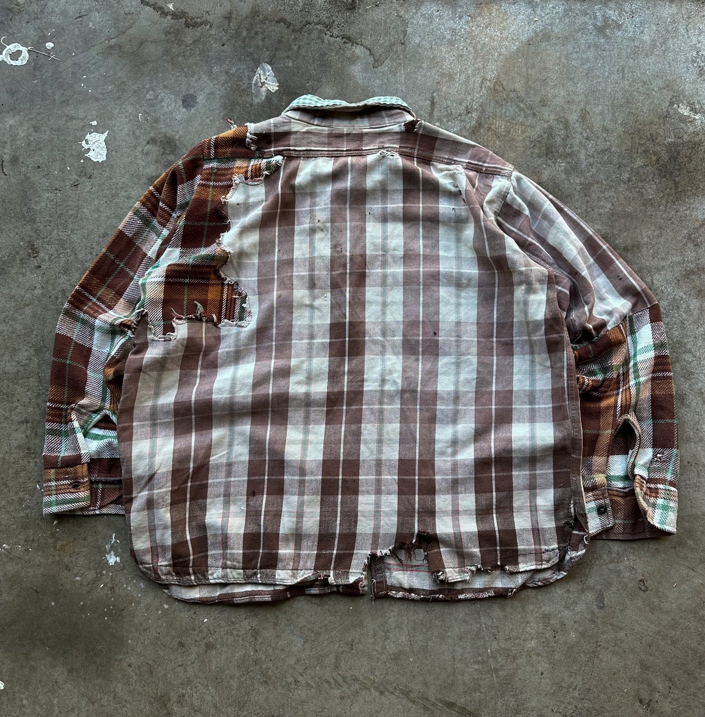 Faded and thrashed 1930’s Garfax flannel shirt