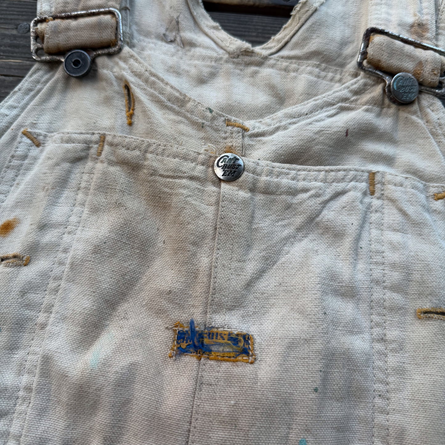 1940’s painted can’t bust em overalls