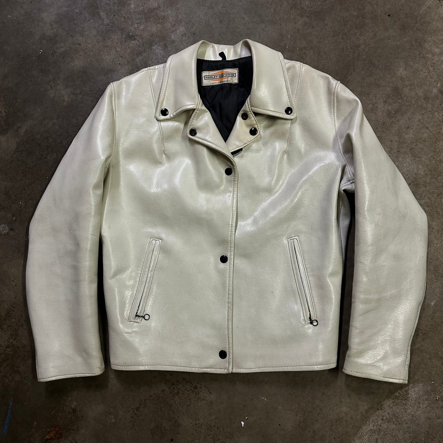 1960’s Harley white vinyl leather jacket