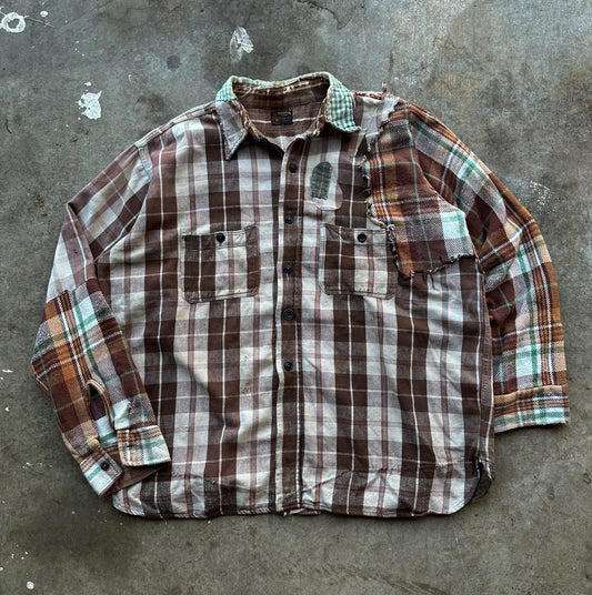 Faded and thrashed 1930’s Garfax flannel shirt