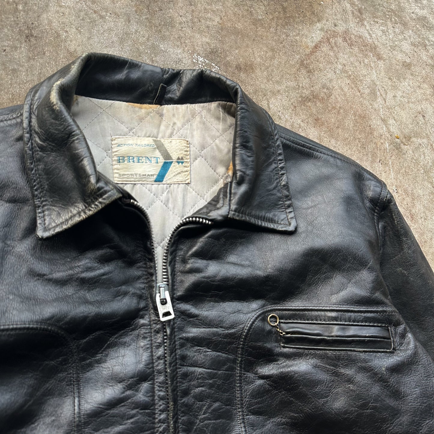 1950’s Brent half belt leather jacket