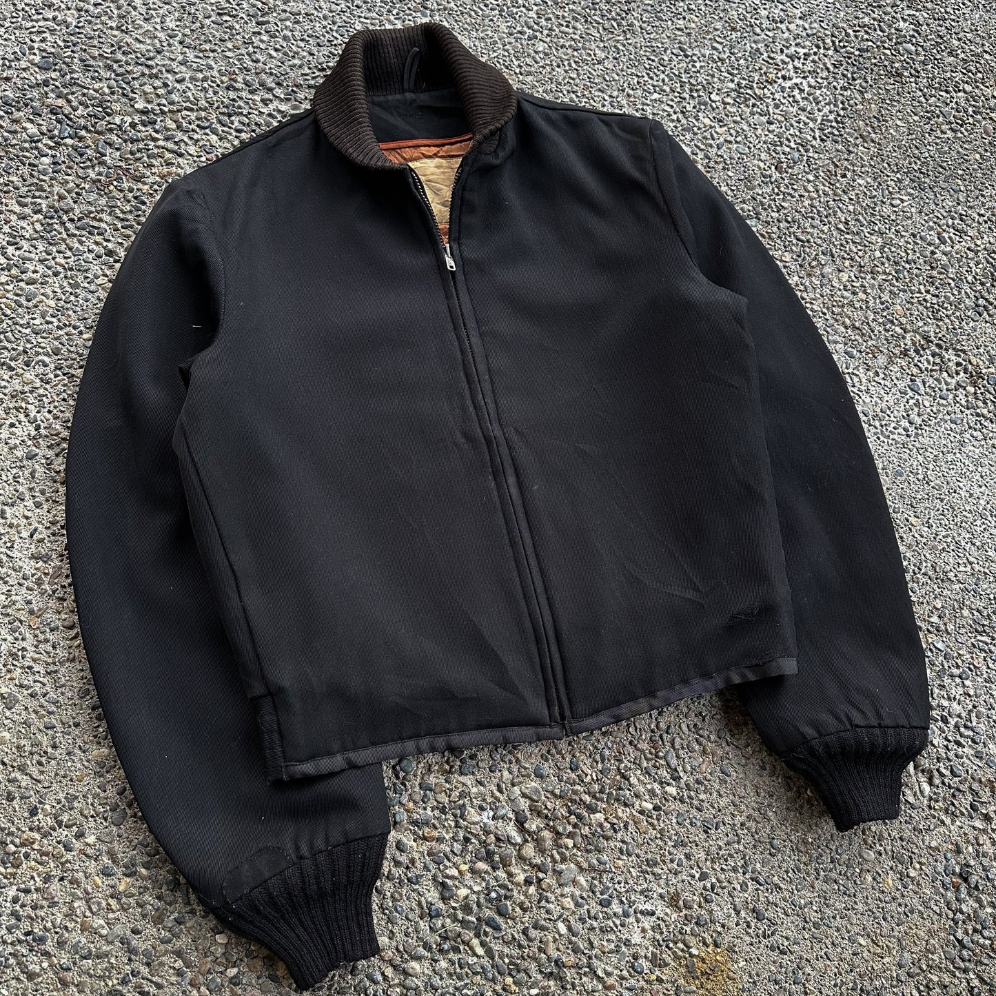 1950’s black whipcord/gabardine boxy work jacket