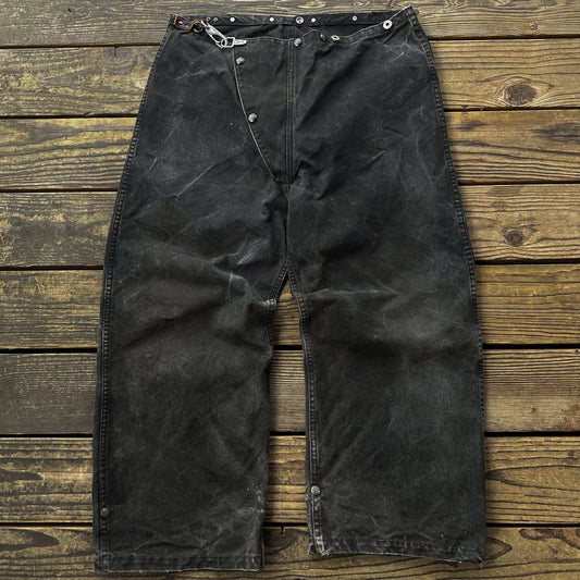 40’s/50’s black canvas fireman’s pants