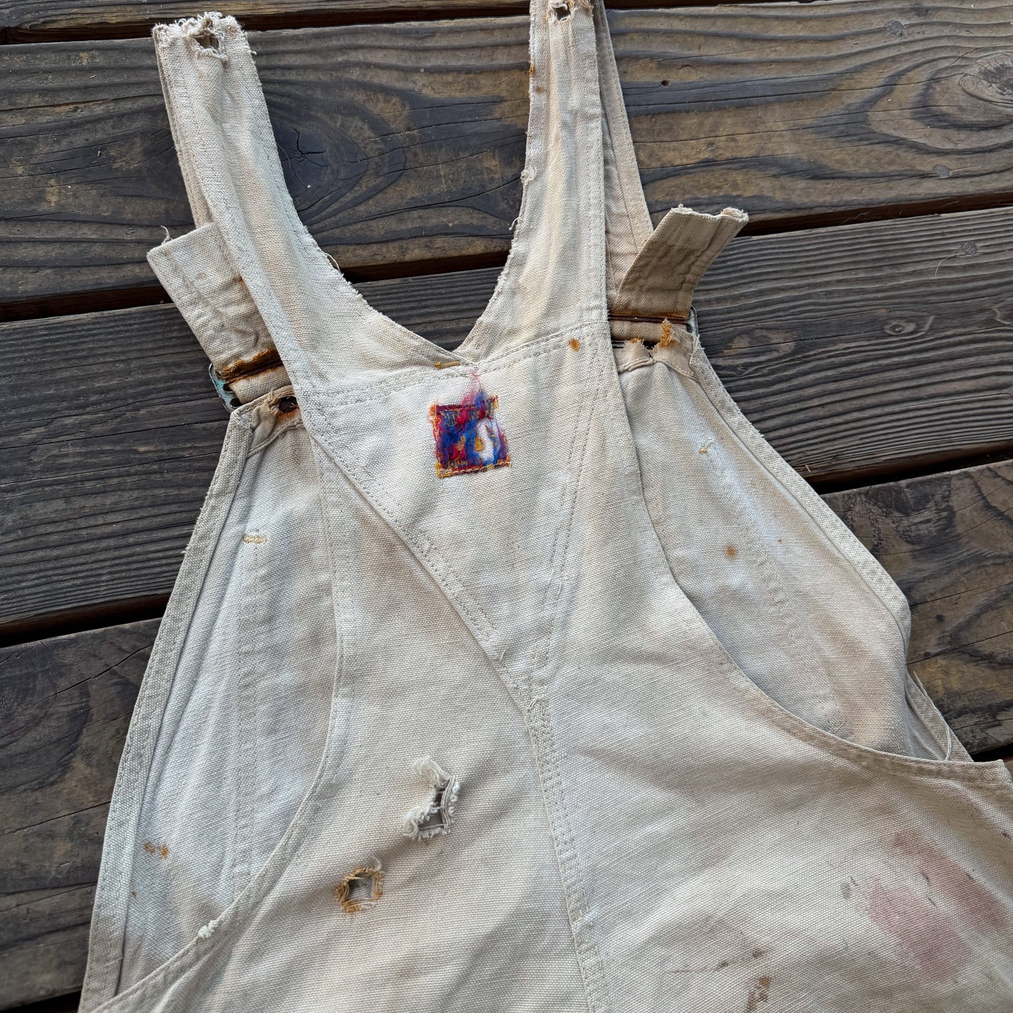 1940’s painted can’t bust em overalls