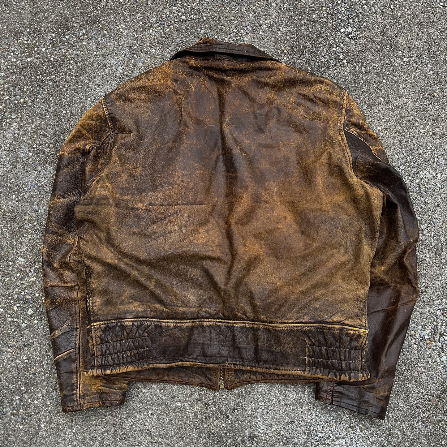 1950’s custom made tiger lined leather jacket