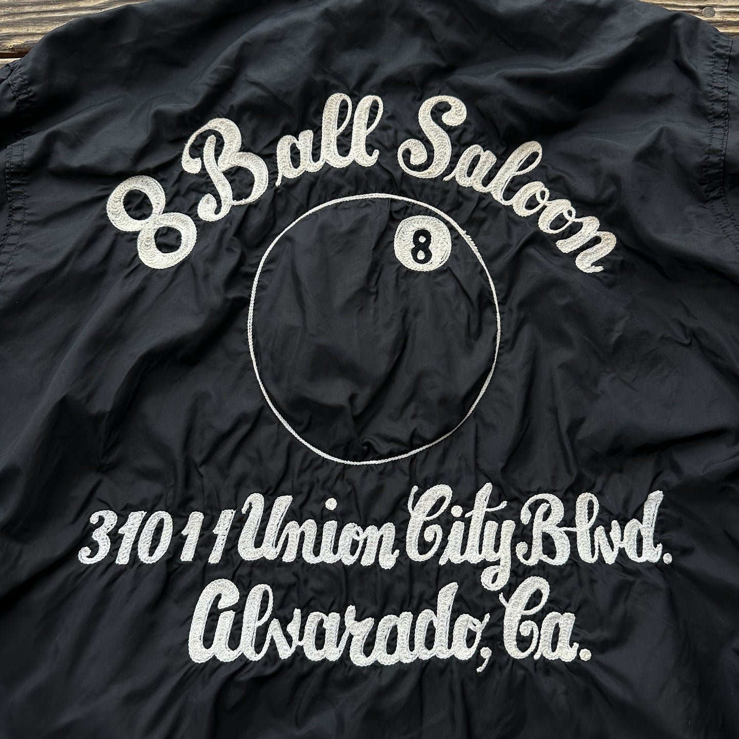 1960’s 8 ball saloon chainstitched windbreaker