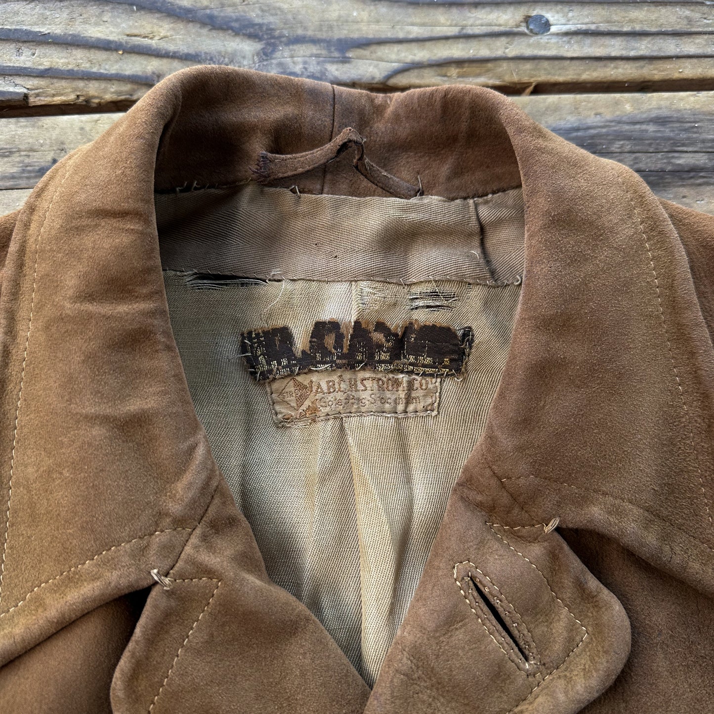 1930’s/40’s a-1 style suede leather jacket